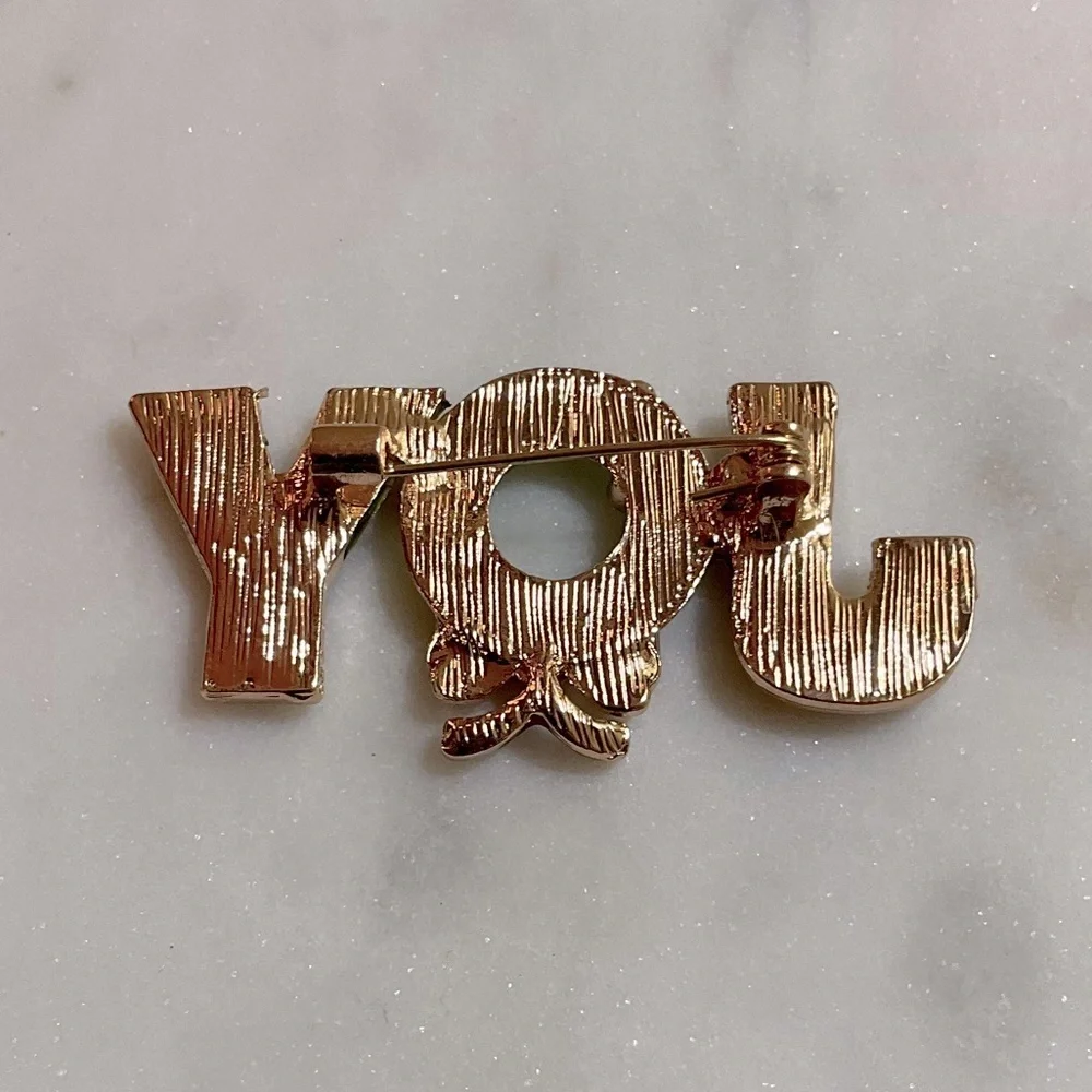 Joy Christmas Holiday Brooch